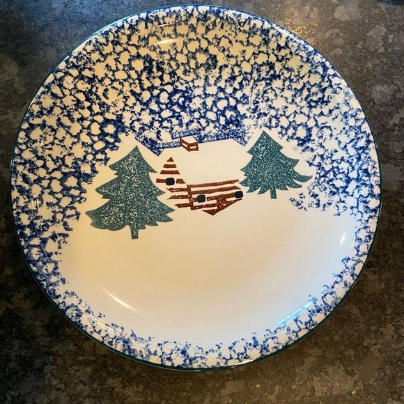 No Brand Holiday Tienshan Folk Craft Cabin In The Snow Round